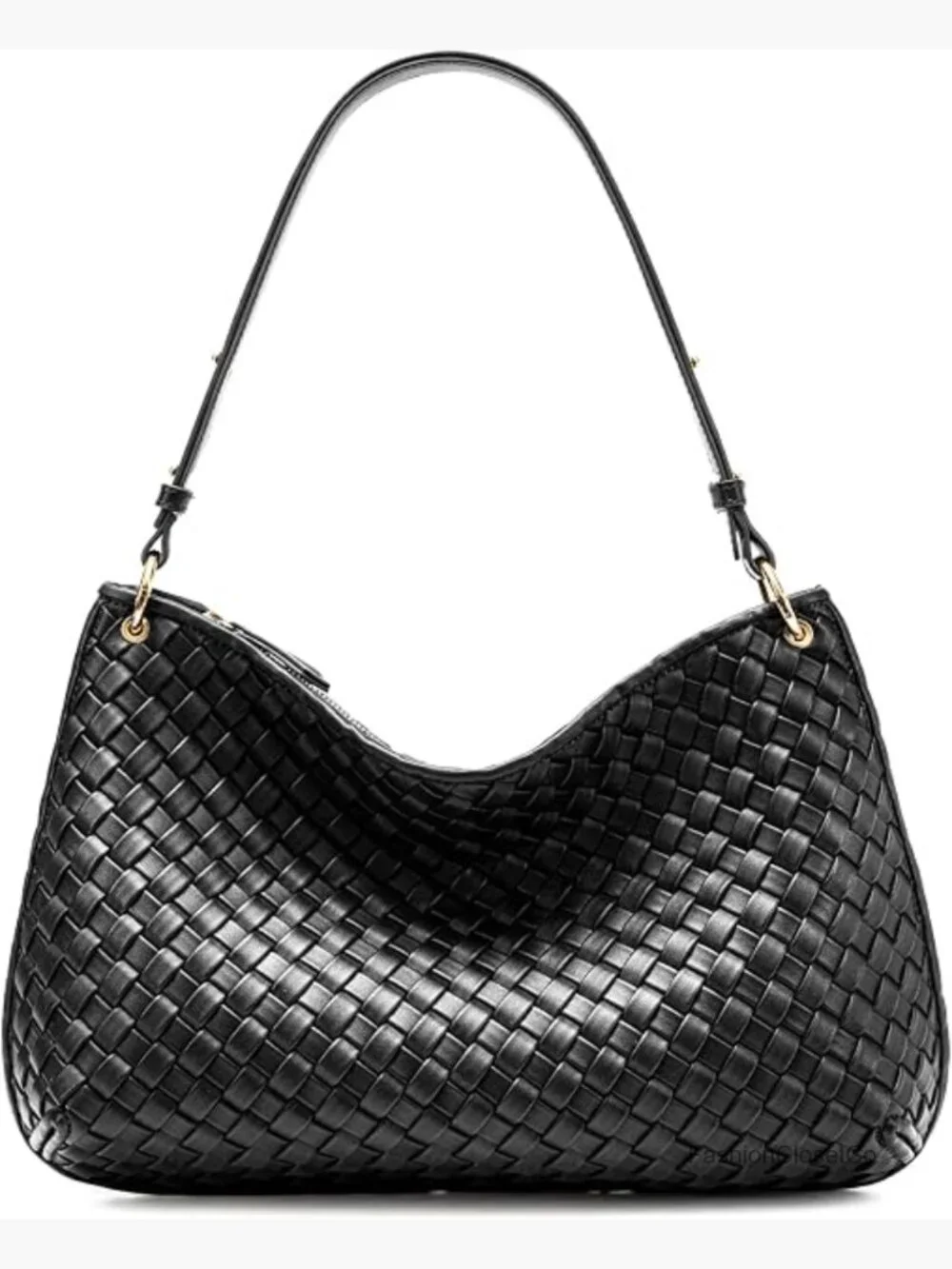 Woven Hobo Handbag PU Leather Shoulder Bag Tote